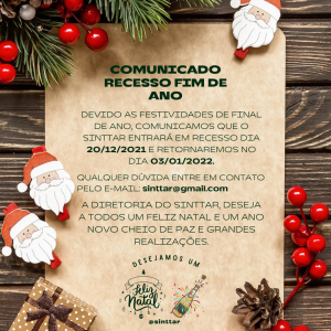 Recesso 20/12/2021 a 03/01/2021