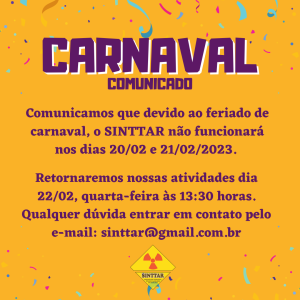 COMUNICADO CARNAVAL