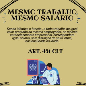 MESMO TRABALHO, MESMO SALÁRIO.